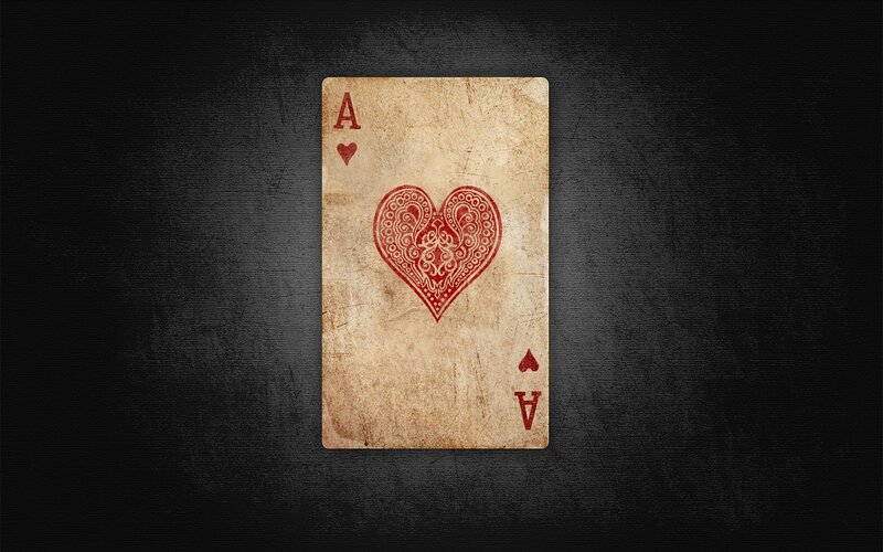 Ace of Hearts Card — Red
