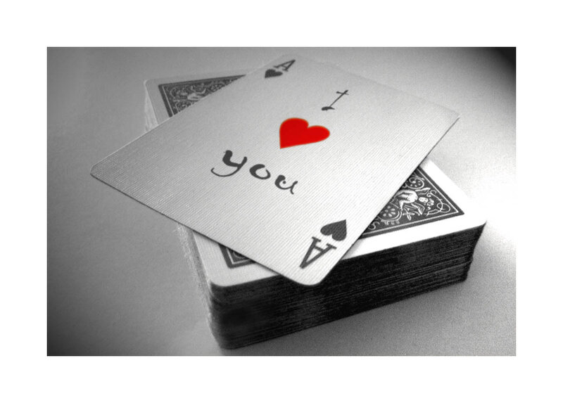Ace of Hearts with I Love You