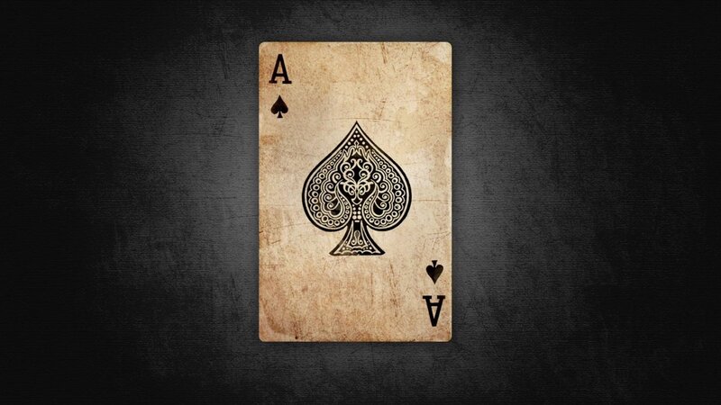 Ace of Spades Card — Black, Dramatic, Illustration, Spade Symbol, A