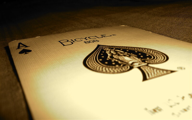Ace of Spades Card — Gold