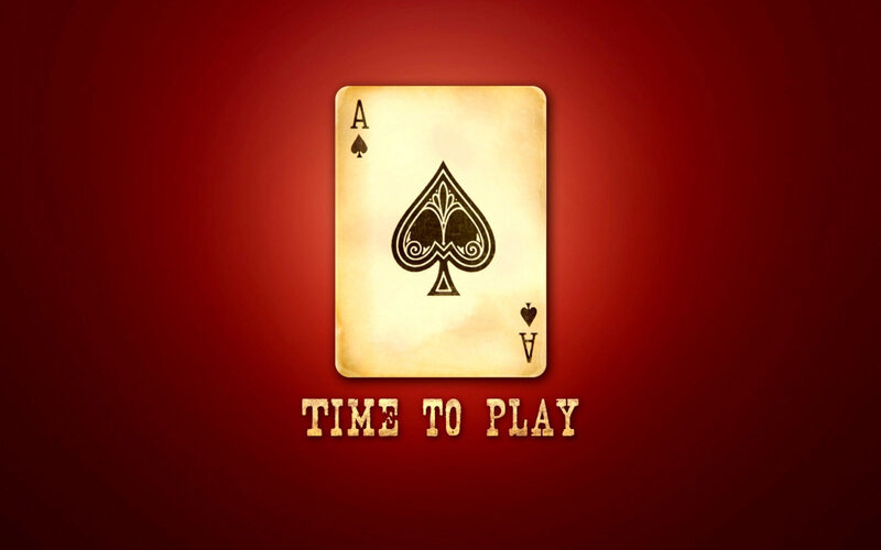 Ace of Spades Card — Red, Dramatic