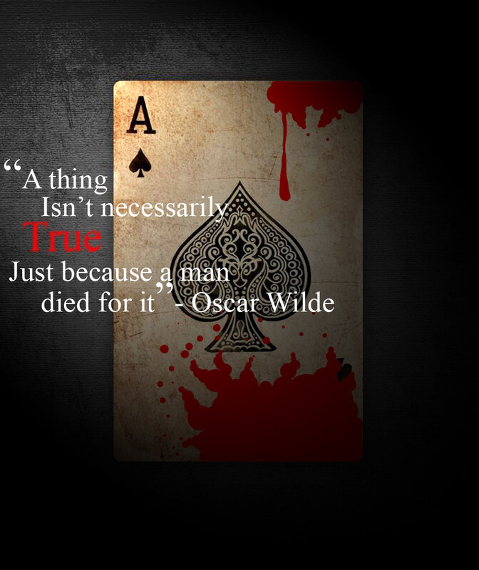Ace of Spades with quote