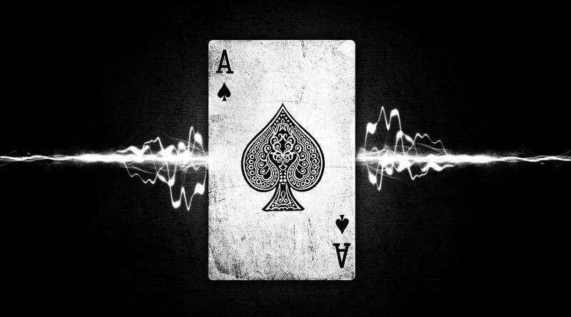 Ace of Spades with sound waves