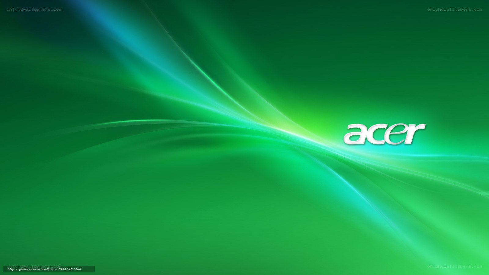 Acer brand green abstract wallpaper