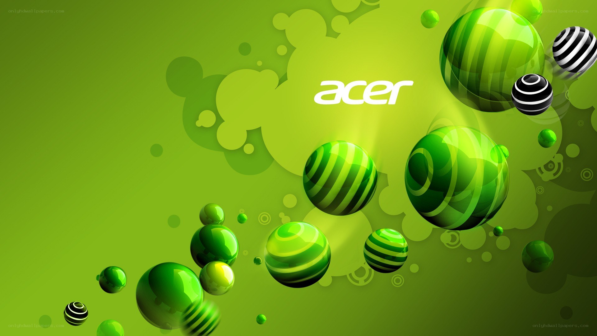 Acer green sphere wallpaper