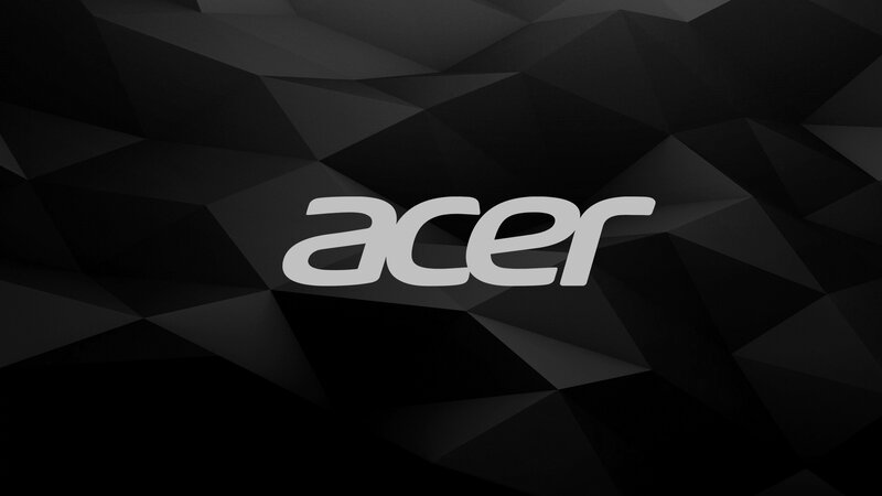 Acer Logo on Black Background — Minimalist