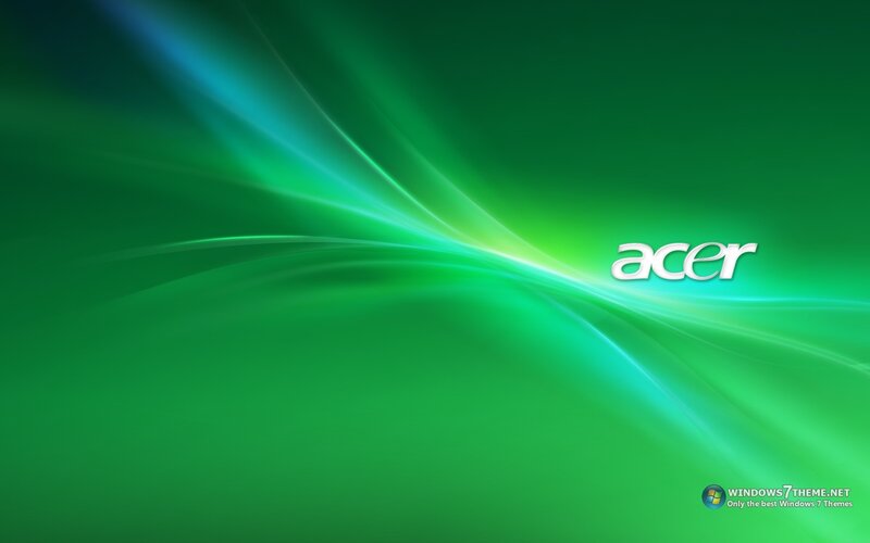 Acer logo on green abstract background