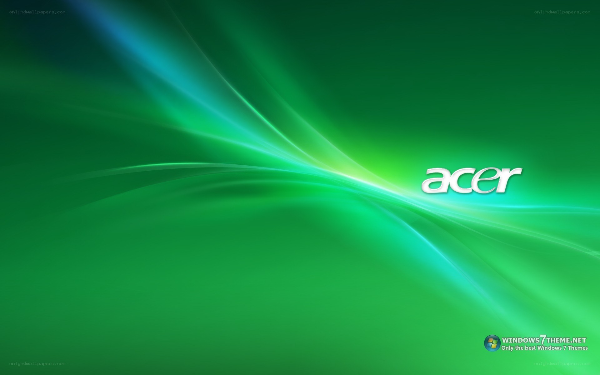 Acer logo on green abstract background