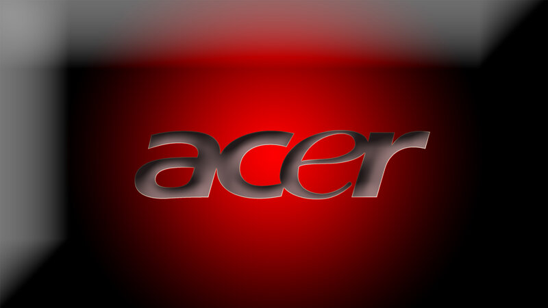 Acer Logo on Red Background — Dramatic