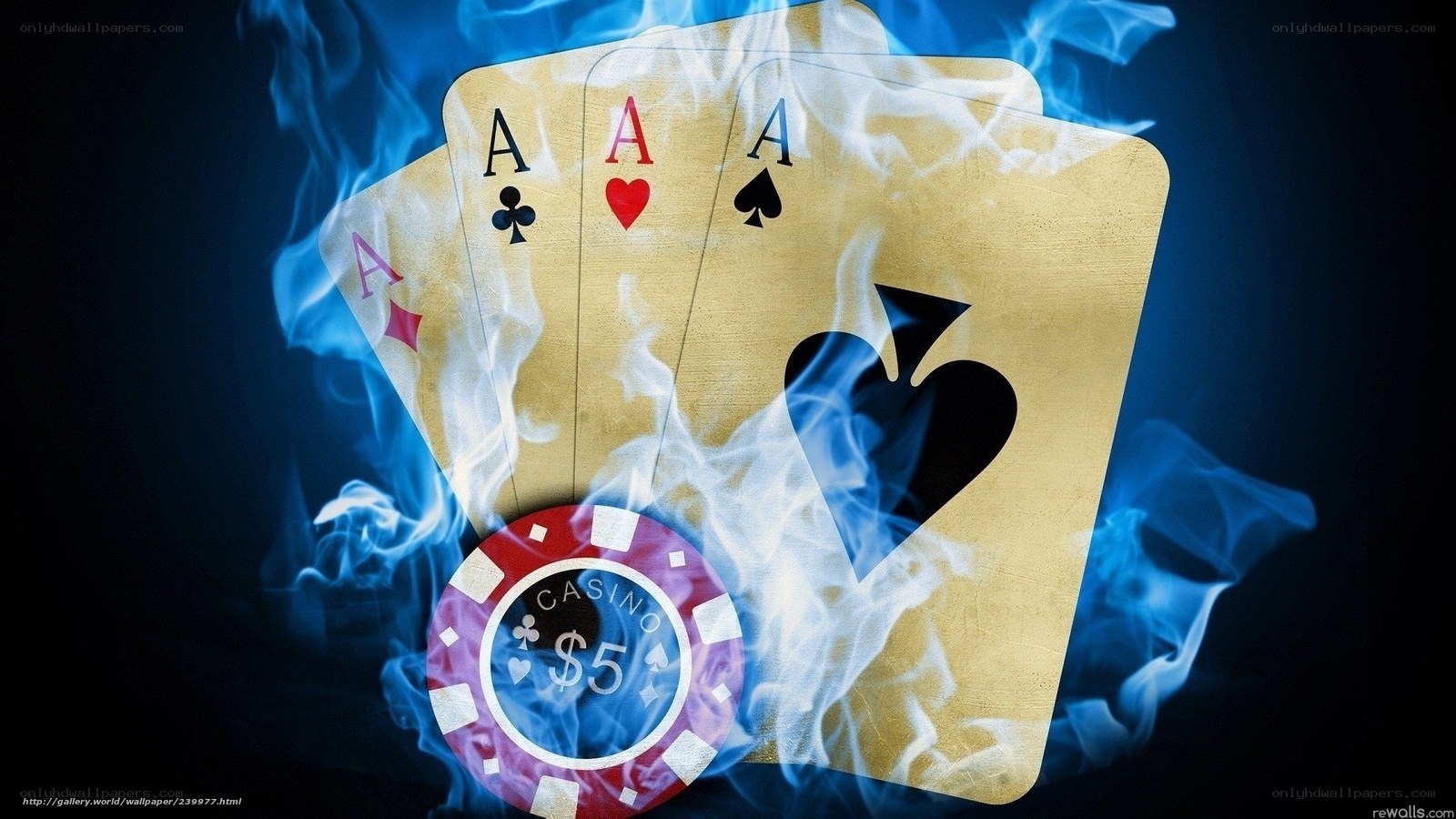 Aces and casino chip