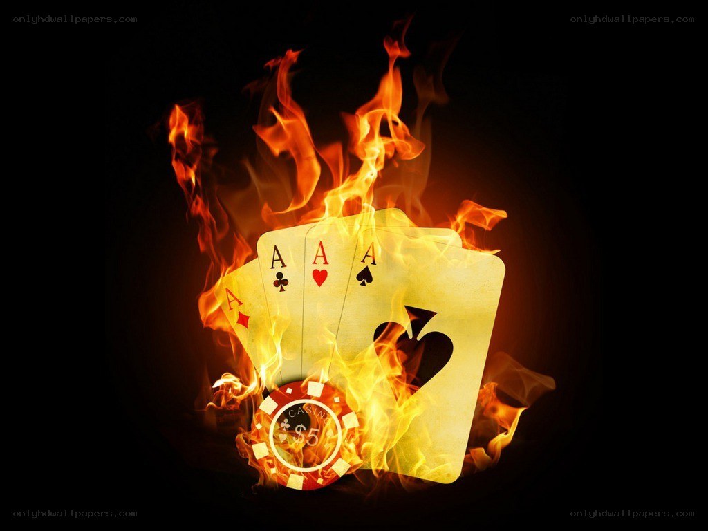 Aces and fire in casino scene