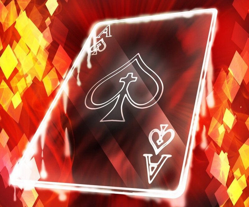 Aces of spades card