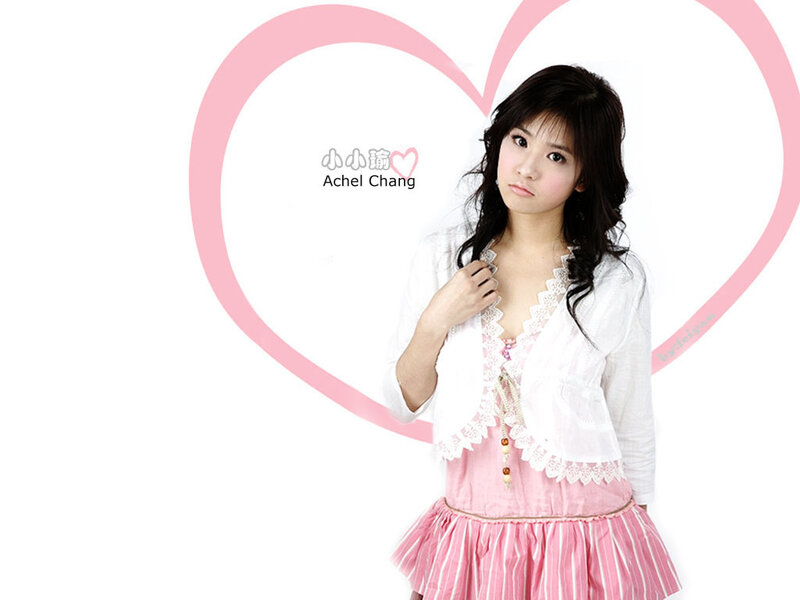 Achel Chang in pink dress