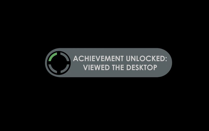 Achievement Unlocked Notification — Black, Neutral, Digital Art, Text