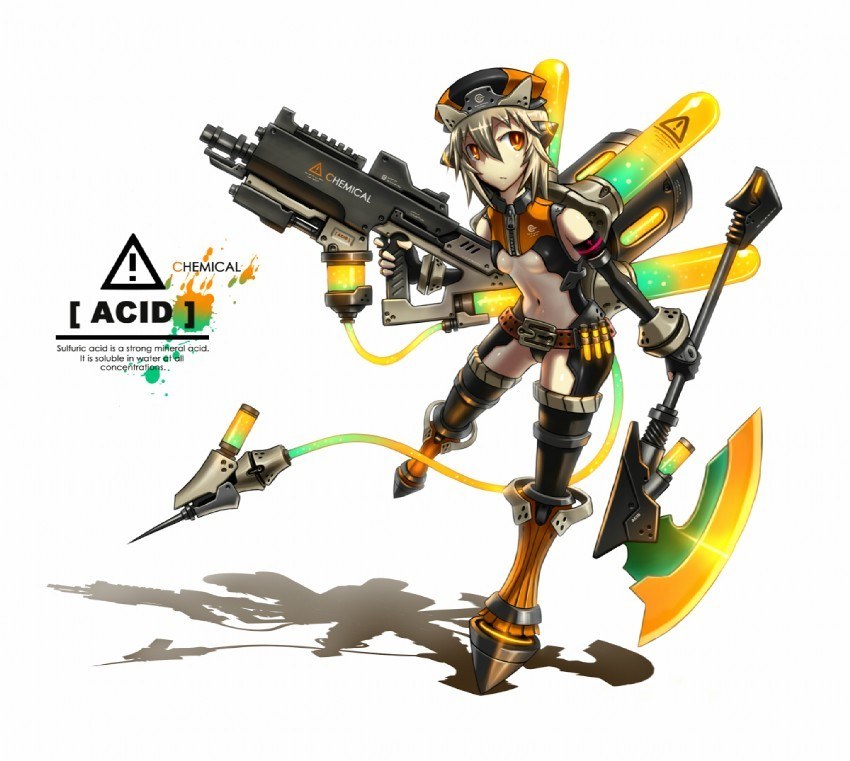 acid-themed anime warrior
