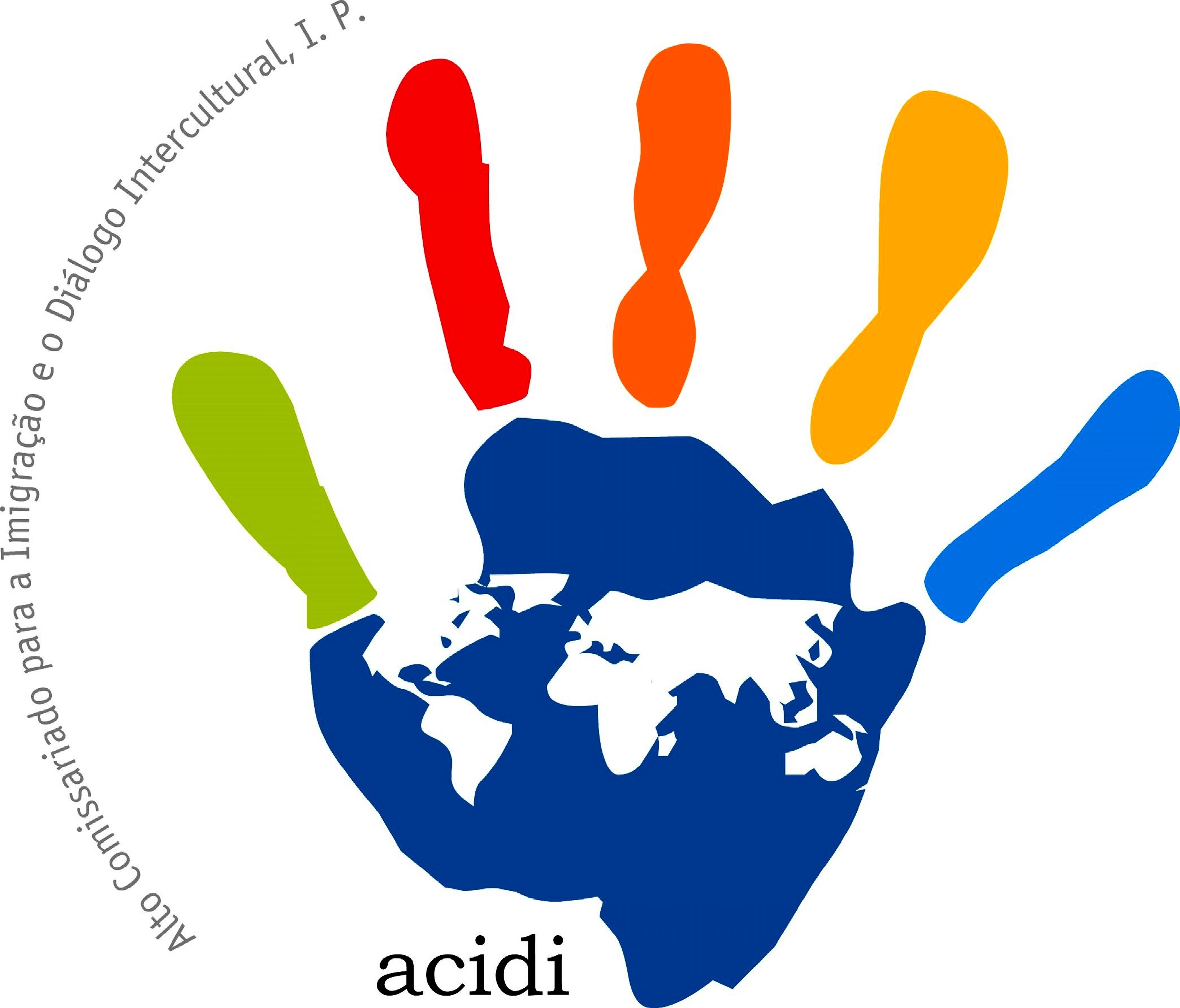 ACIDI logo with hand and globe