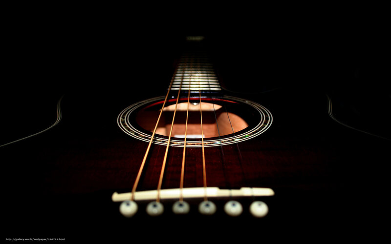 Acoustic Guitar Body — Black, Dramatic, Photograph, Strings, Soundhole