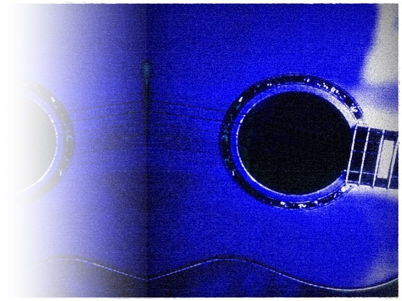 Acoustic Guitar Body — Blue