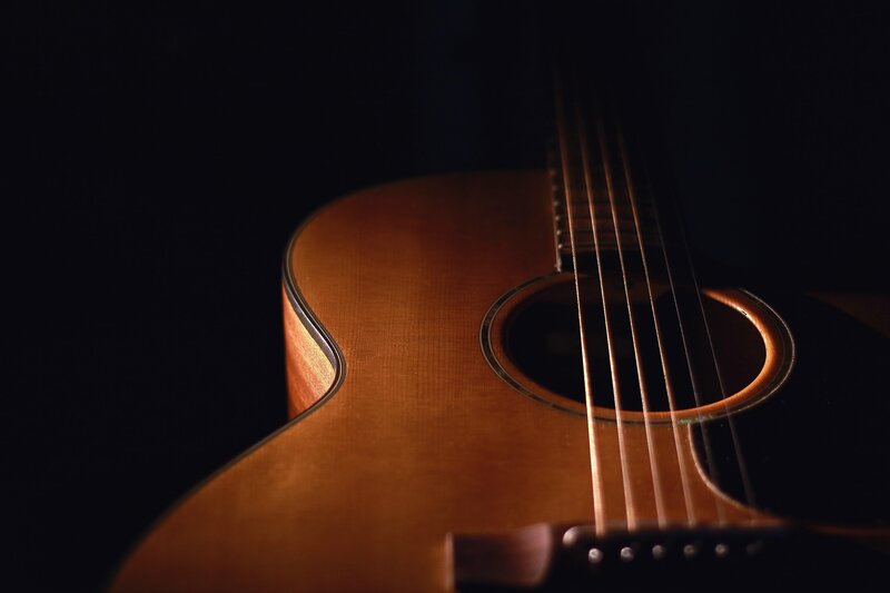 Acoustic Guitar Body — Brown, Dramatic