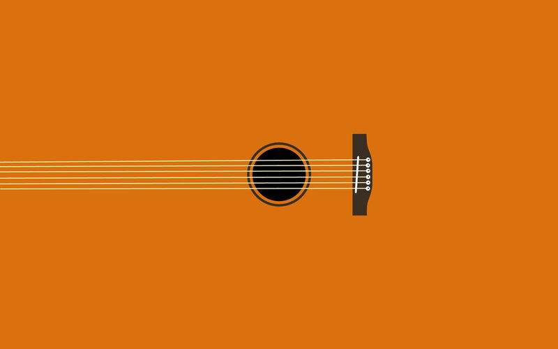 Acoustic Guitar Body — Orange