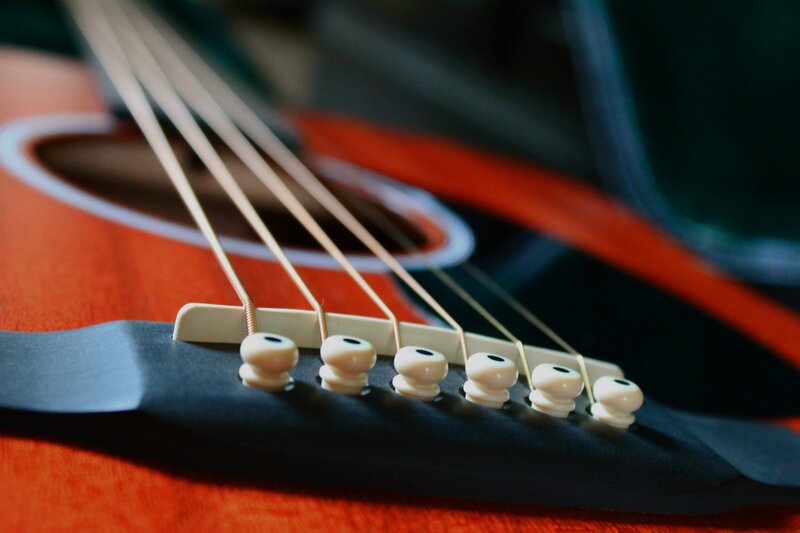 Acoustic Guitar Bridge — Brown, Calm