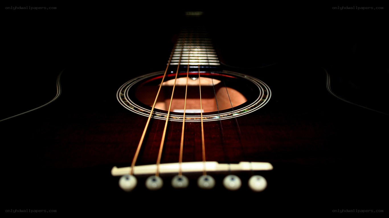 Acoustic guitar close-up