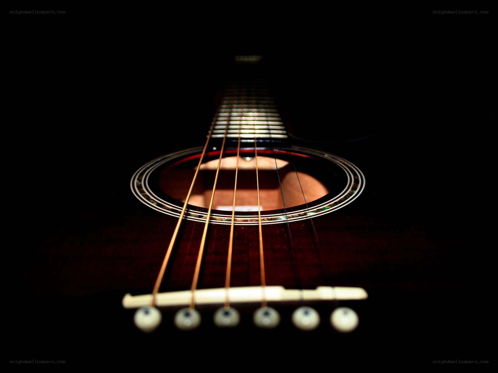 Acoustic guitar close-up