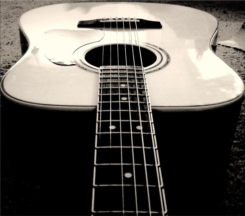 Acoustic guitar close-up