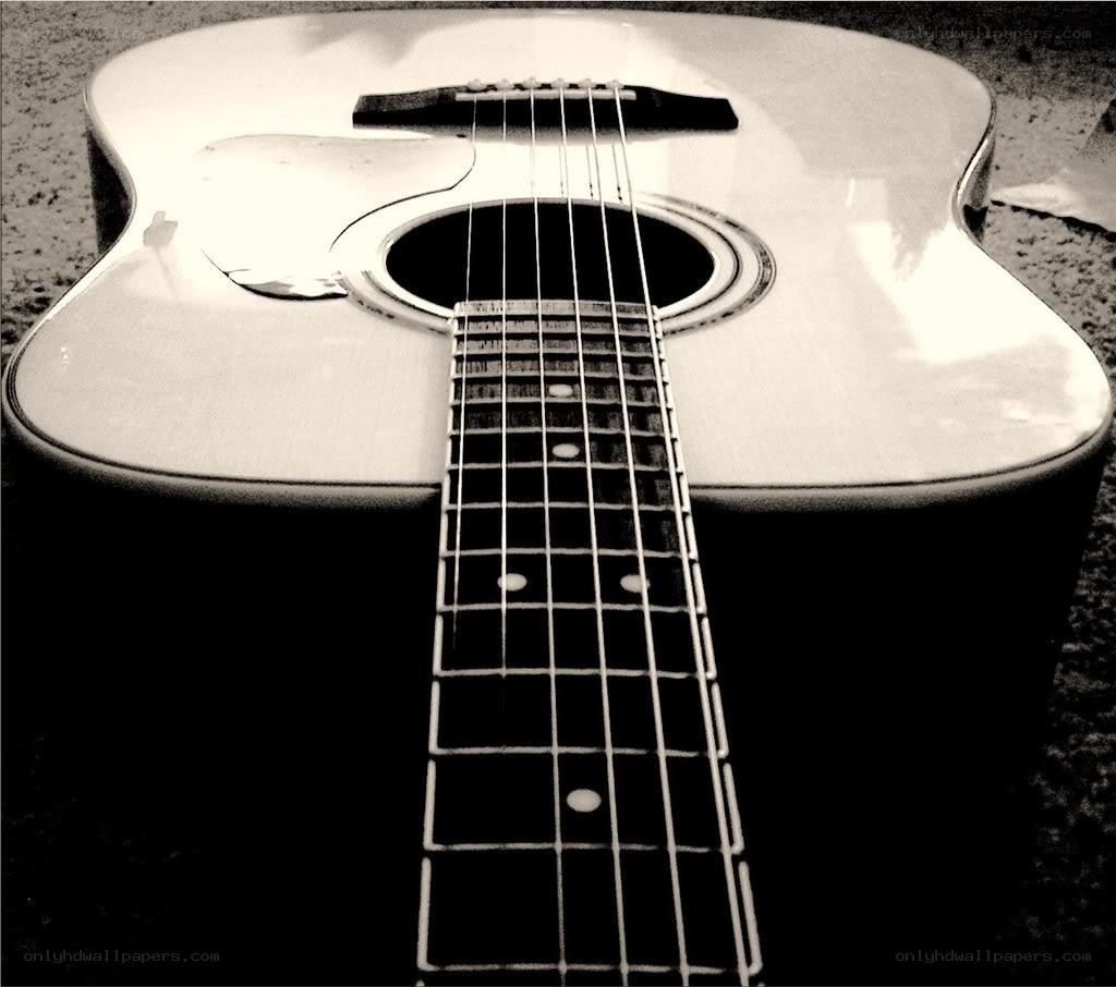 Acoustic guitar close-up