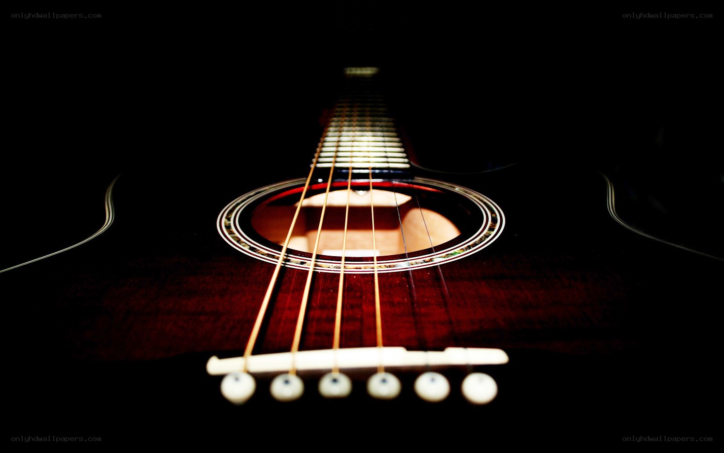 Acoustic guitar close-up