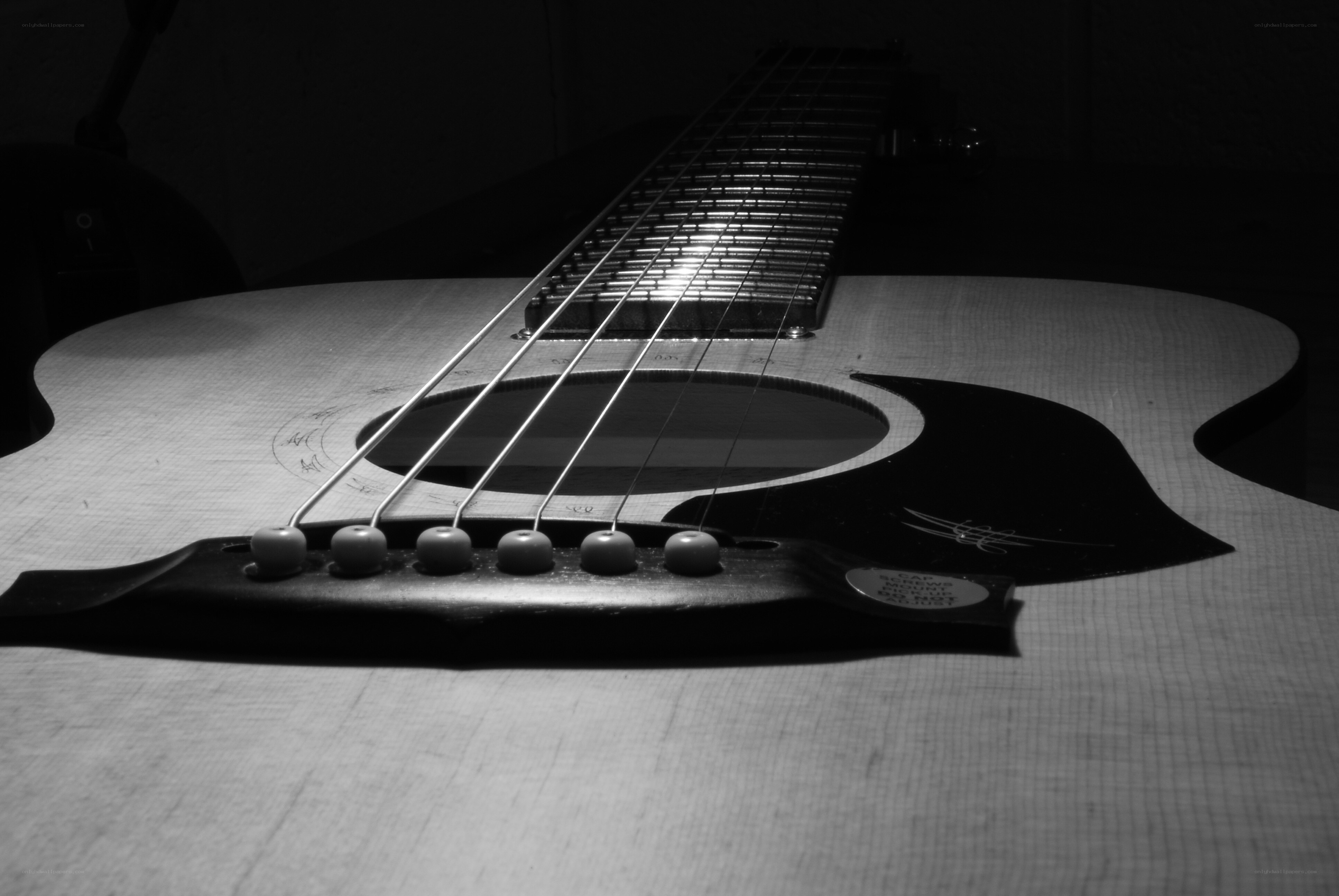 Acoustic guitar close-up