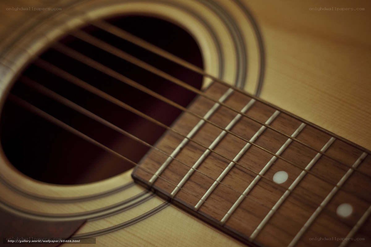 Acoustic guitar close-up