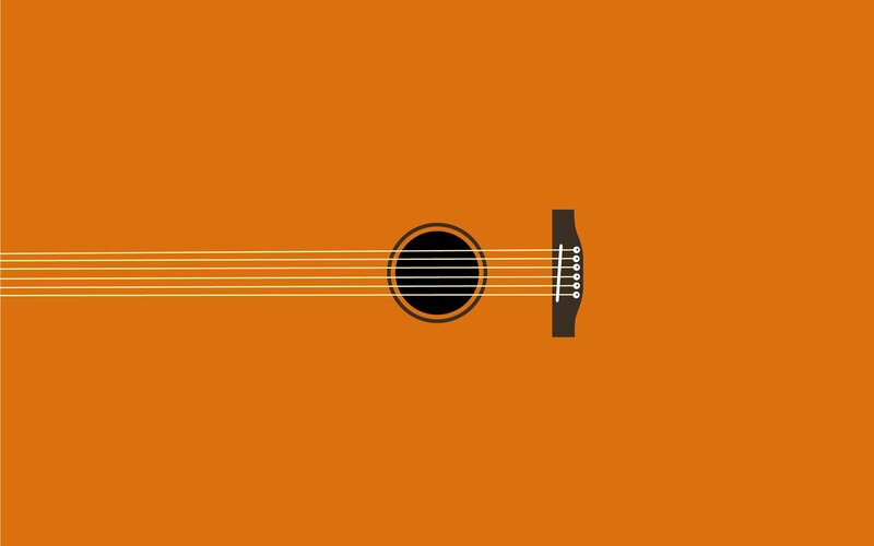 Acoustic guitar illustration