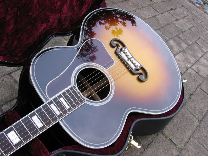acoustic guitar in case