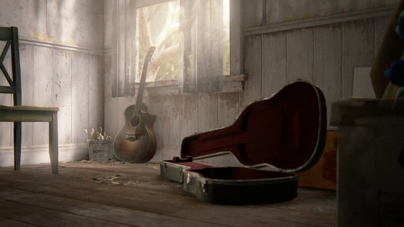 Acoustic Guitar in Room
