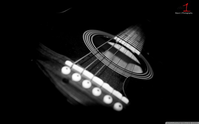 Acoustic Guitar Neck — Black