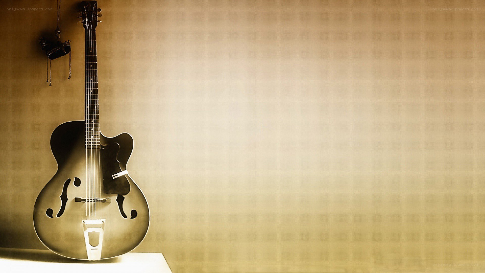 acoustic guitar on display