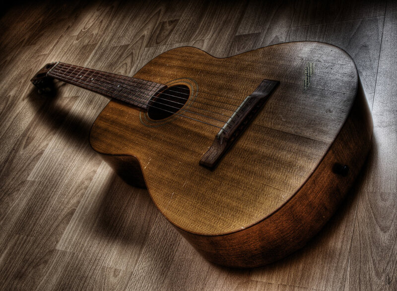 Acoustic Guitar on Floor