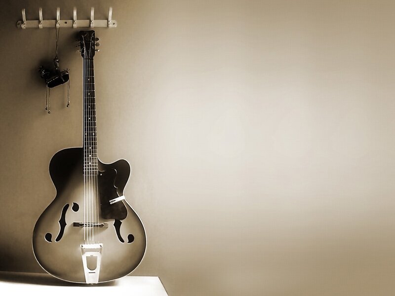 Acoustic Guitar on Stand