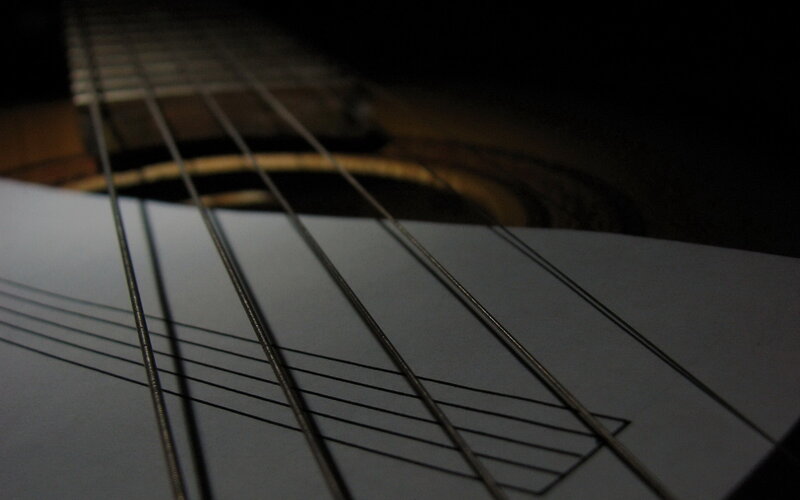 Acoustic Guitar Strings — Black
