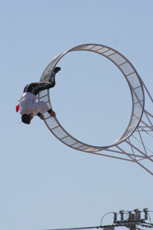 Acrobat on a large ring