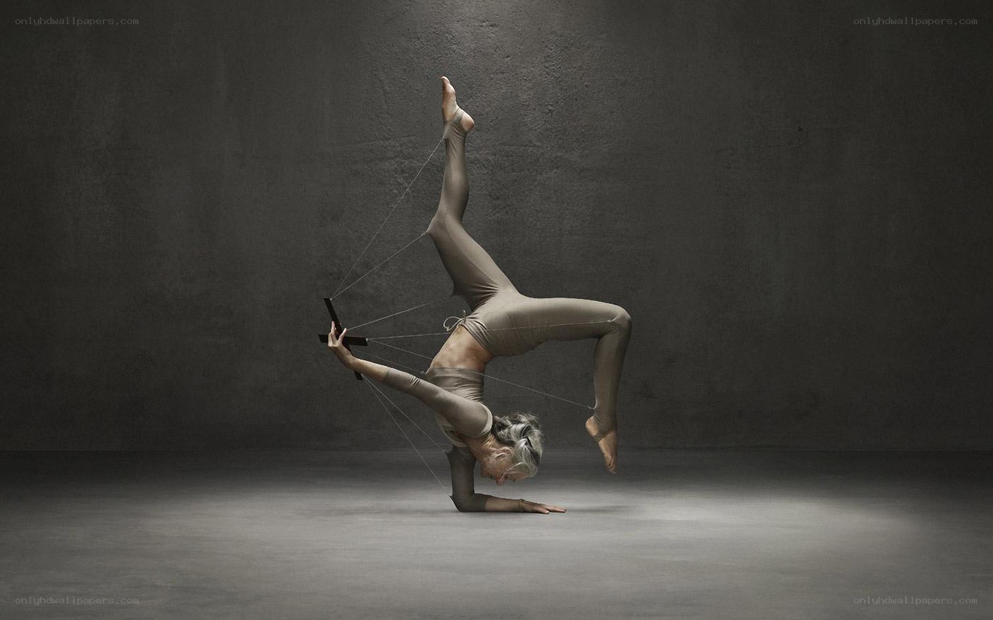Acrobat with puppet strings