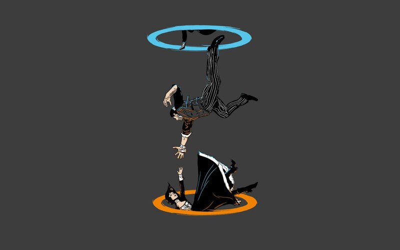 Acrobatic combat scene