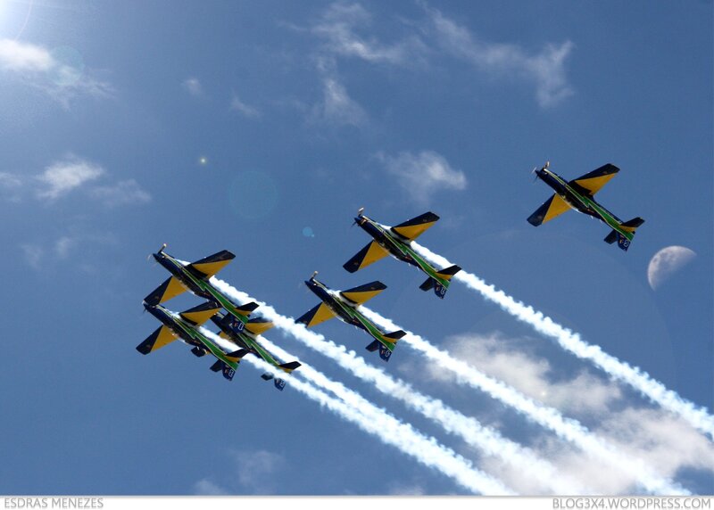 Acrobatic Planes in Formation — Blue