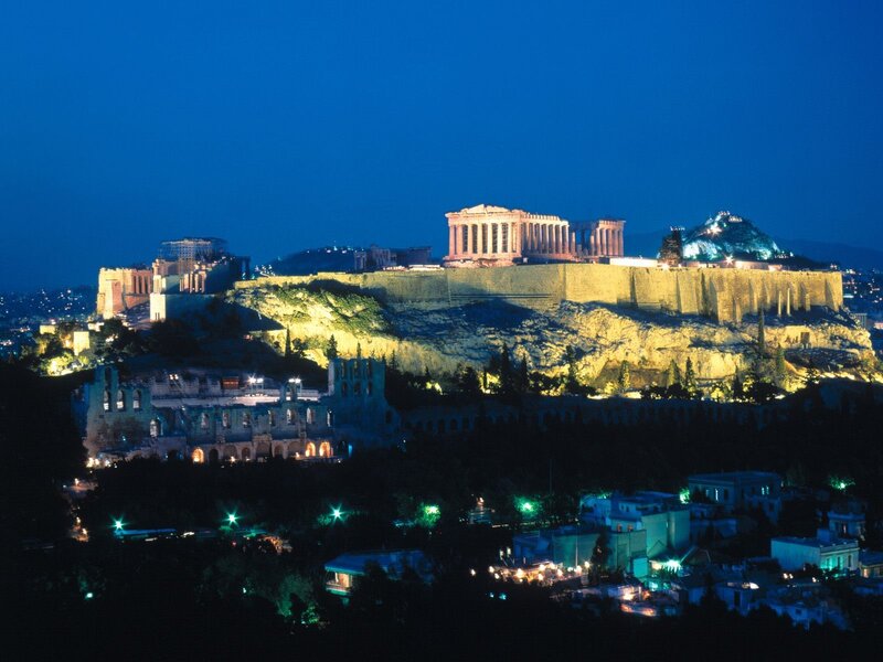 Acropolis of Athens at night