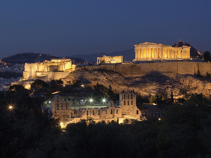 Acropolis of Athens at night