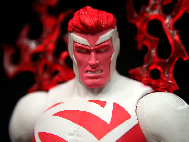 Action figure of a red-haired superhero