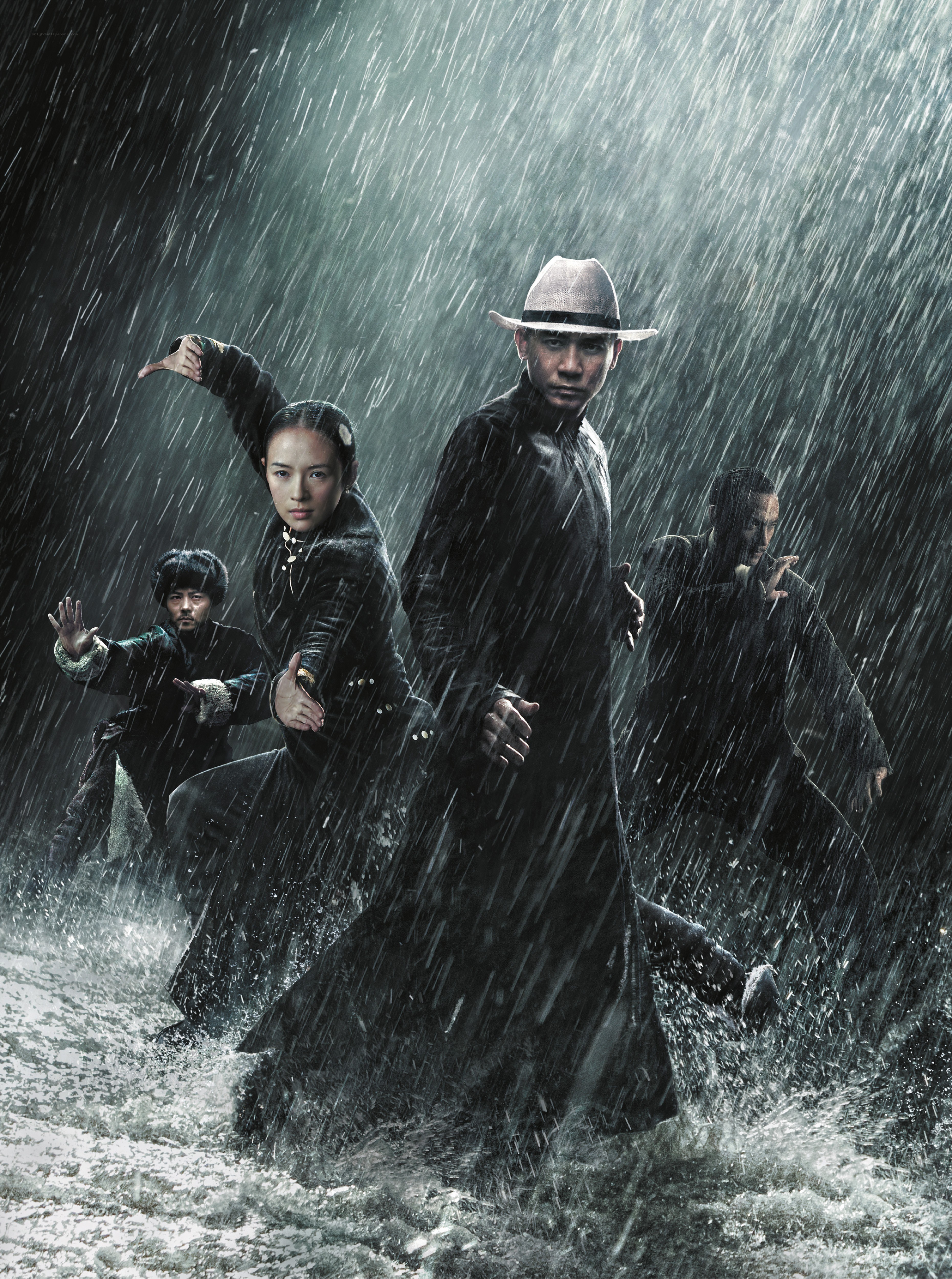 Action heroes in the rain