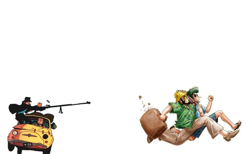 Action scene from a comic