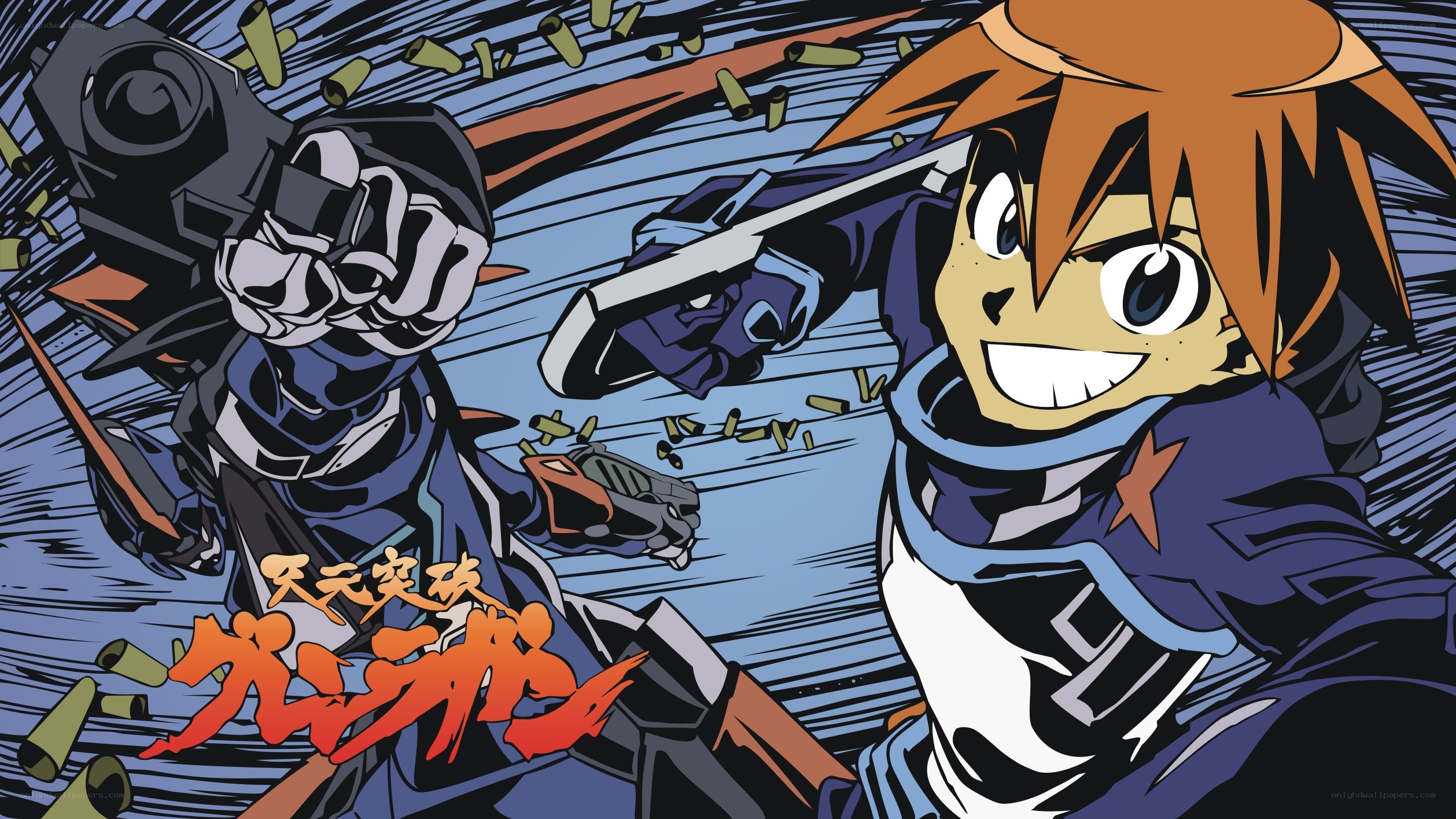 Action scene from Gurren Lagann
